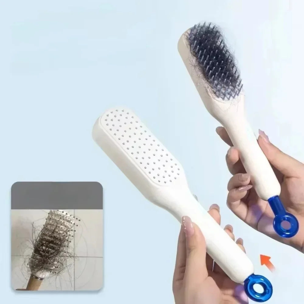 Nova Self-cleaning Hair Comb Anti Static Retractable