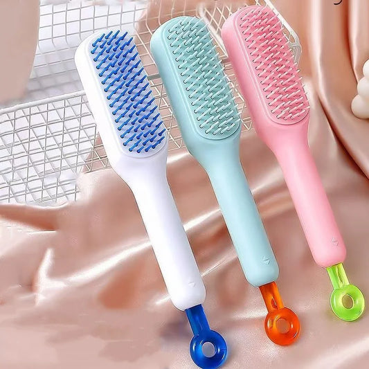 Nova Self-cleaning Hair Comb Anti Static Retractable